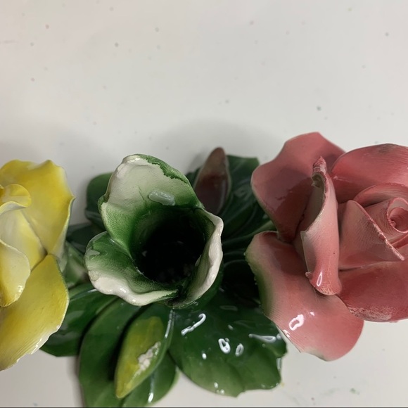 CAPODIMONTE PORCELAIN CANDLE STICK HOLDER - Picture 5 of 9